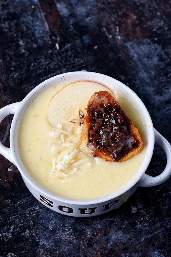 Apple White Cheddar Onion Soup