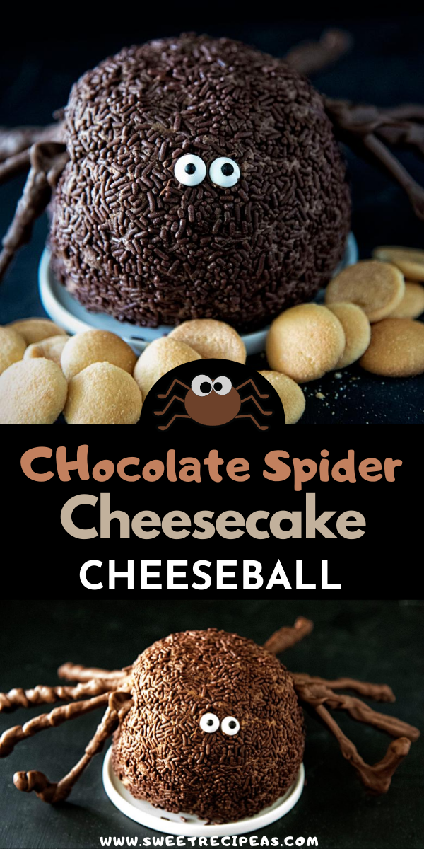Chocolate Spider Cheesecake Cheeseball 