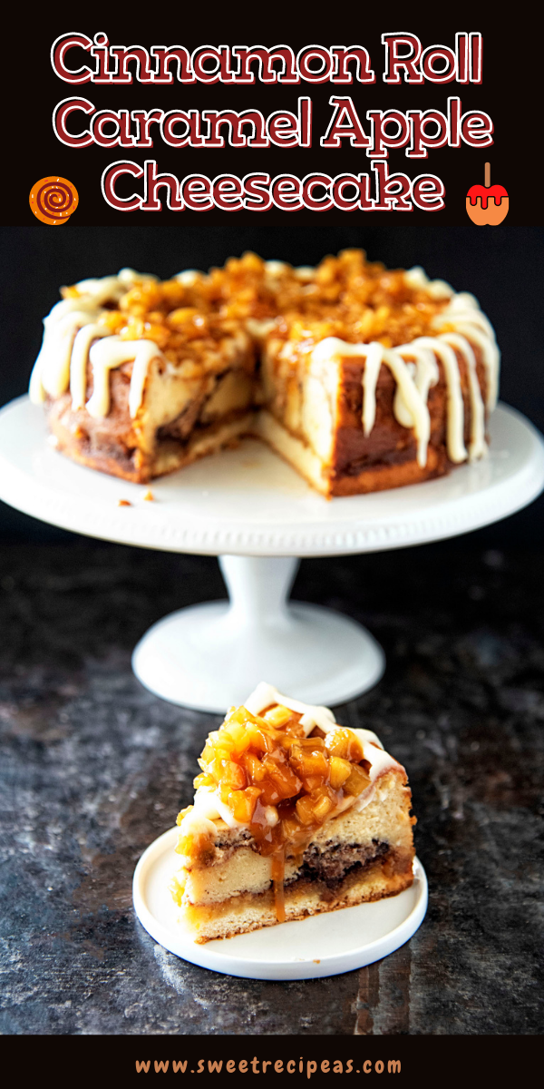 Cinnamon Roll Caramel Apple Cheesecake 