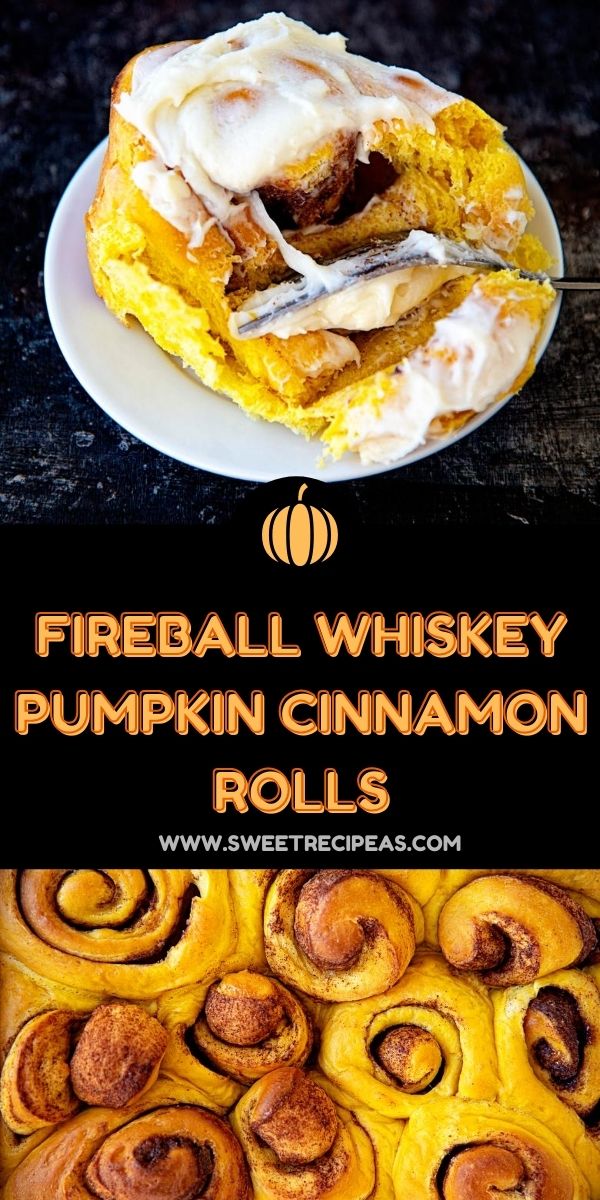 Fireball Whiskey Pumpkin Cinnamon Rolls