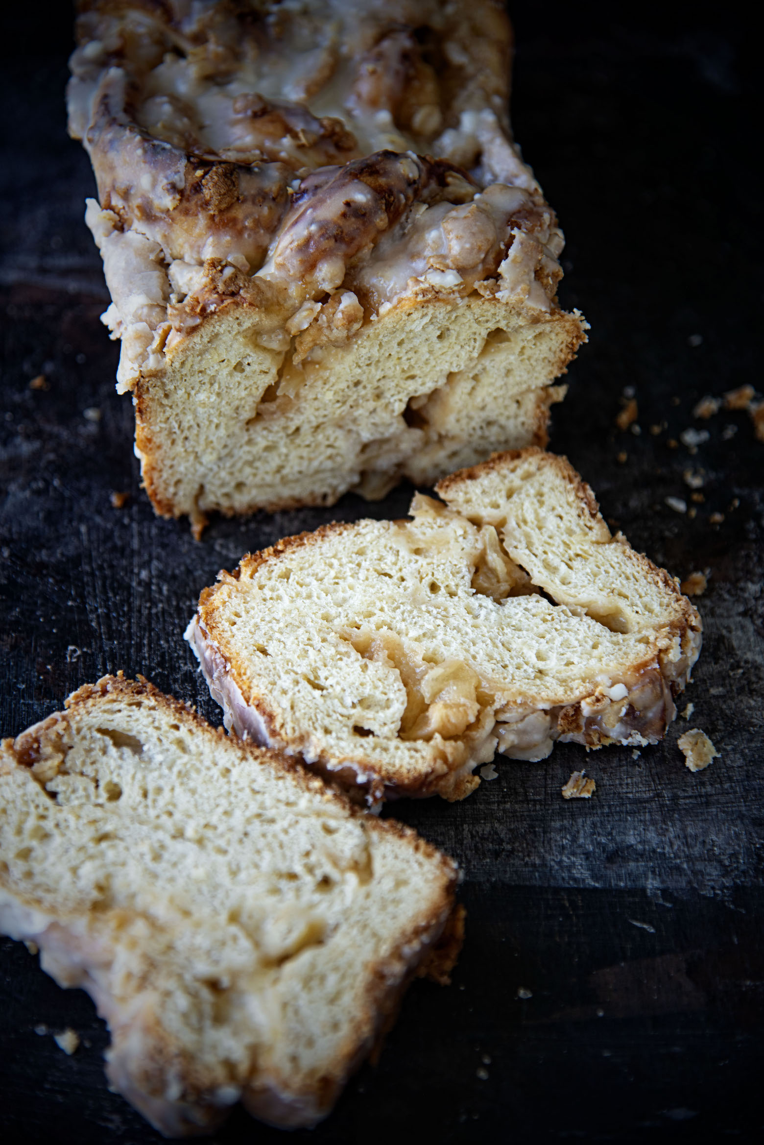 Glazed Apple Crisp Babka 