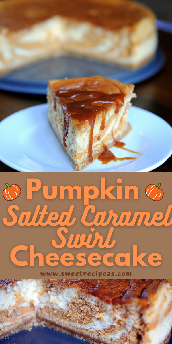 Pumpkin Salted Caramel Swirl Cheesecake