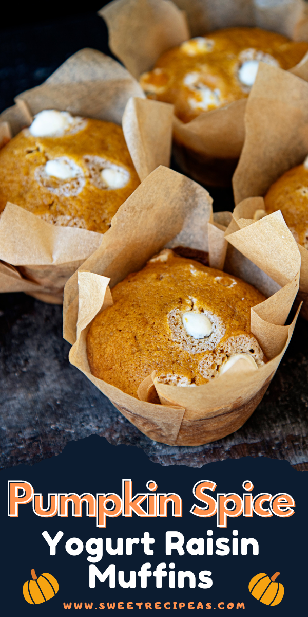 Pumpkin Spice Yogurt Raisin Muffins