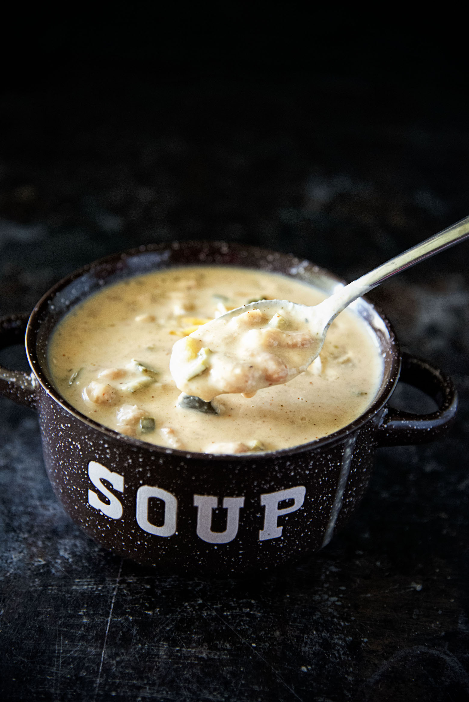 Vegetarian Roasted Garlic Chile White Bean Soup