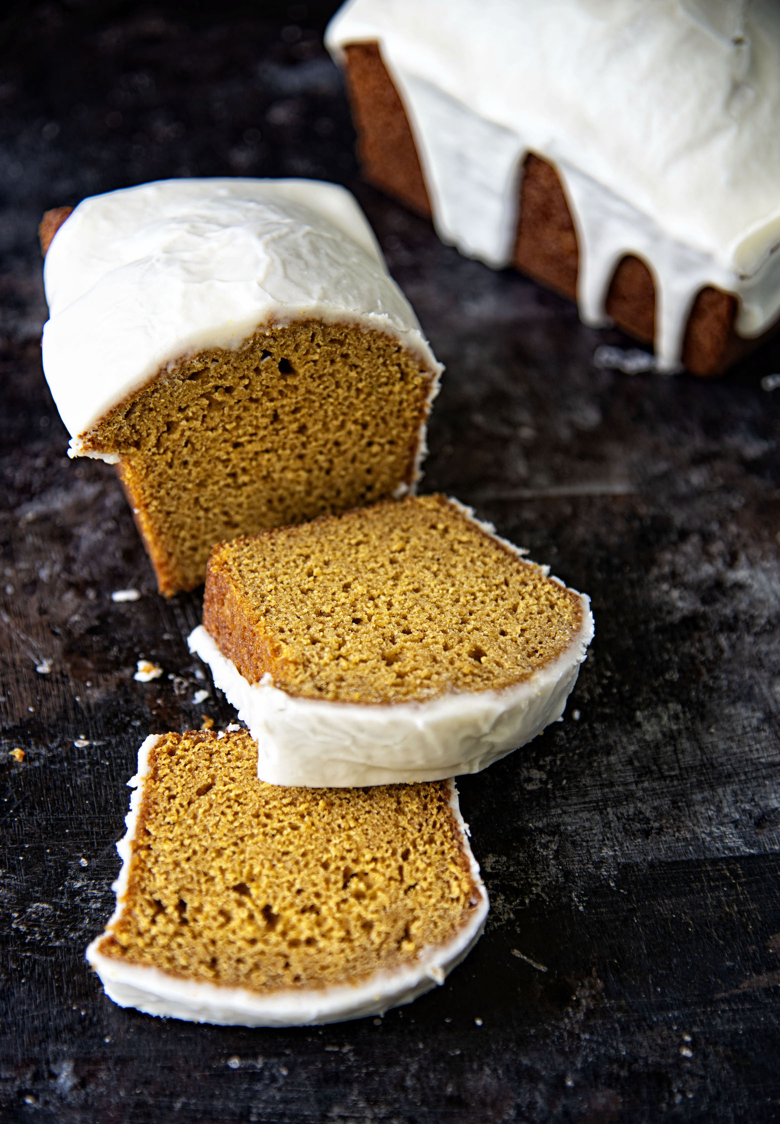 Whiskey Glazed Spiced Pumpkin Loaf 