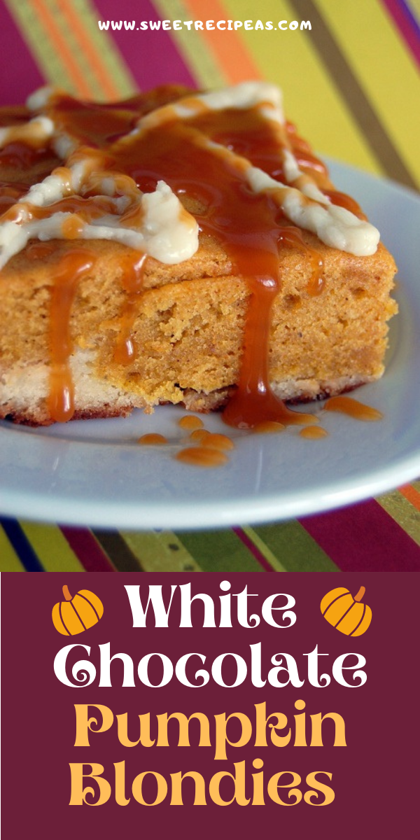 White Chocolate Pumpkin Blondies 