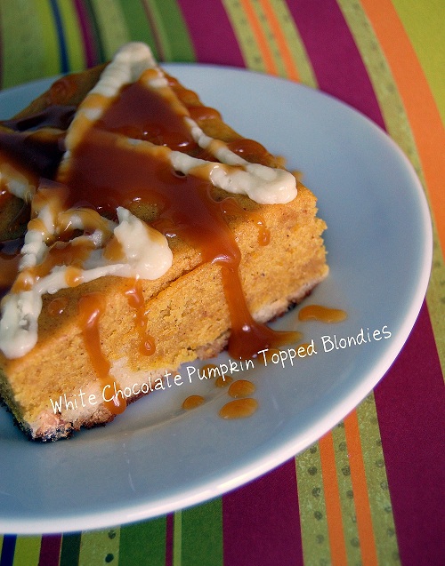 White Chocolate Pumpkin Blondies