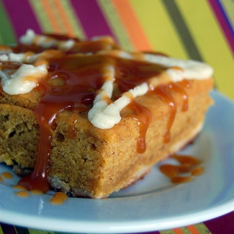 White Chocolate Pumpkin Blondies 