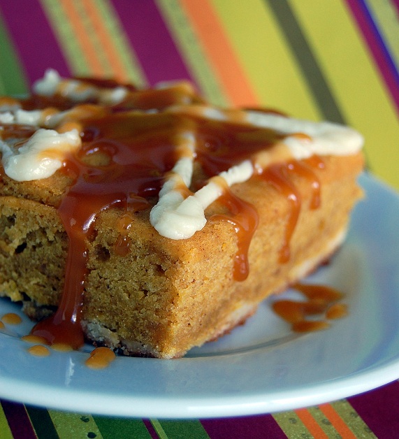 White Chocolate Pumpkin Blondies