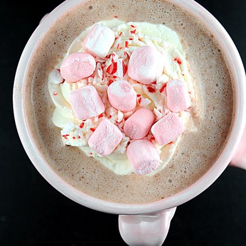 Boozy Peppermint Slow Cooker Hot Chocolate