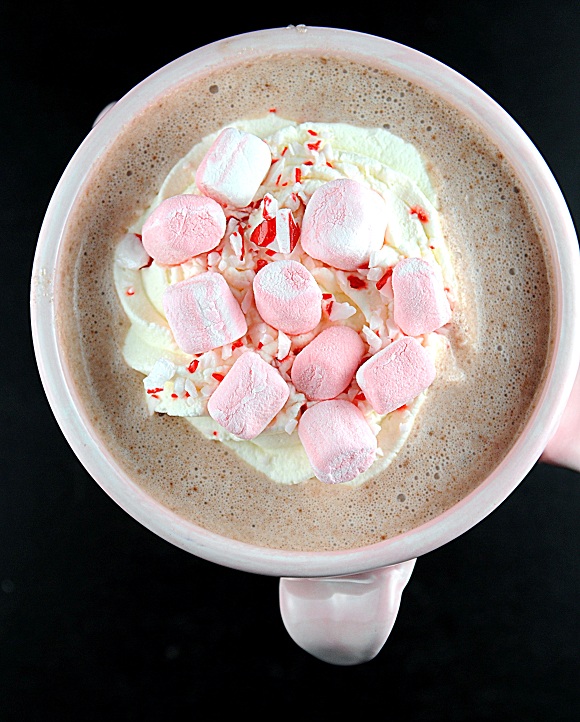 Boozy Peppermint Slow Cooker Hot Chocolate