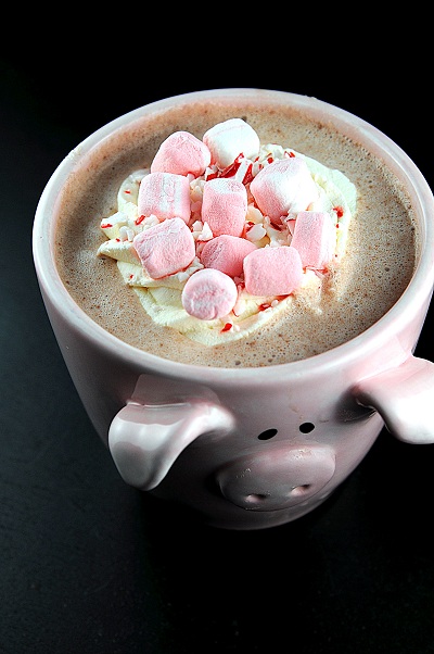 Boozy Peppermint Slow Cooker Hot Chocolate