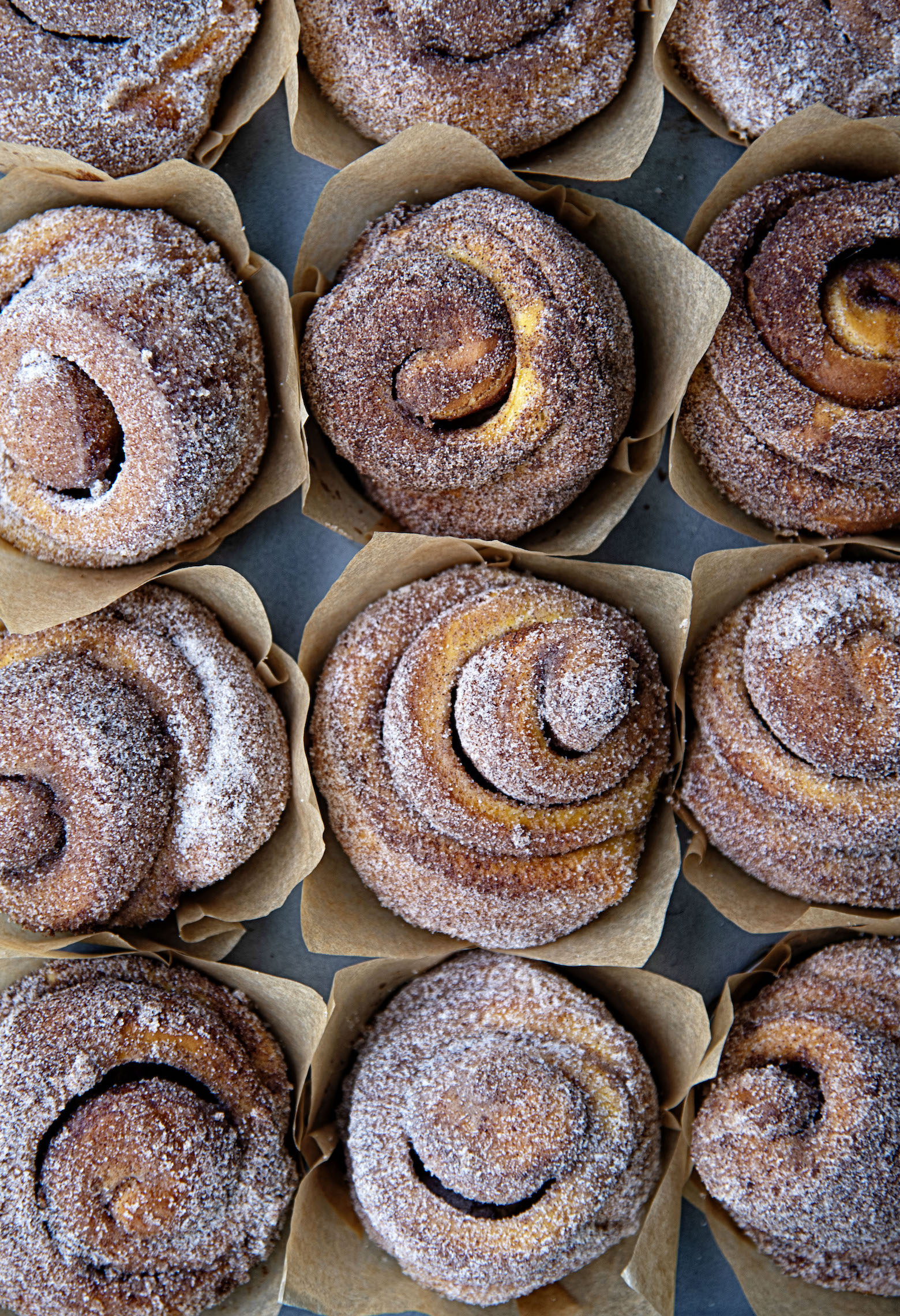 Brown Butter Cinnamon Sugar Pumpkin Brioche Buns