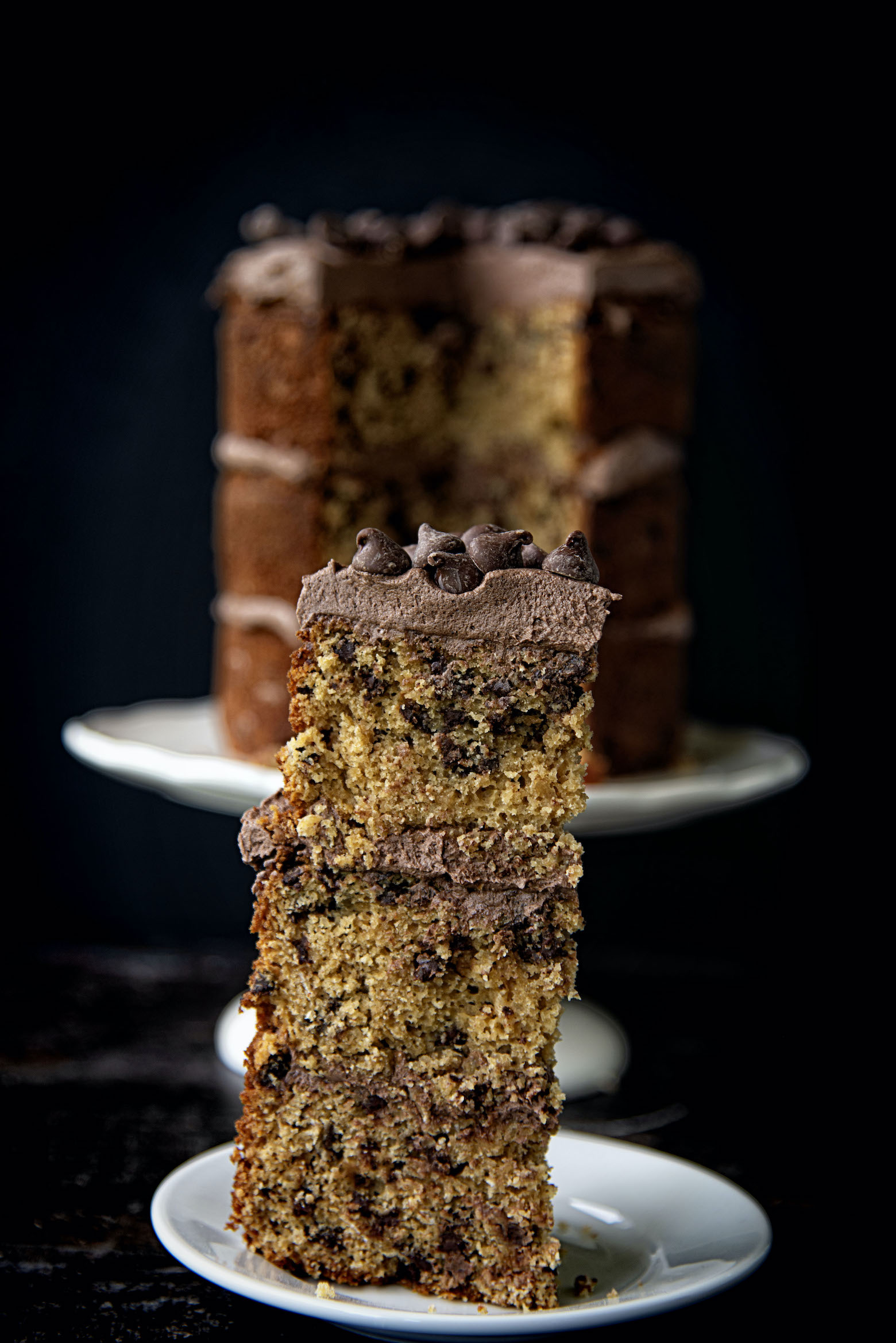 Chocolate Chip Oatmeal Cream Pie Cake