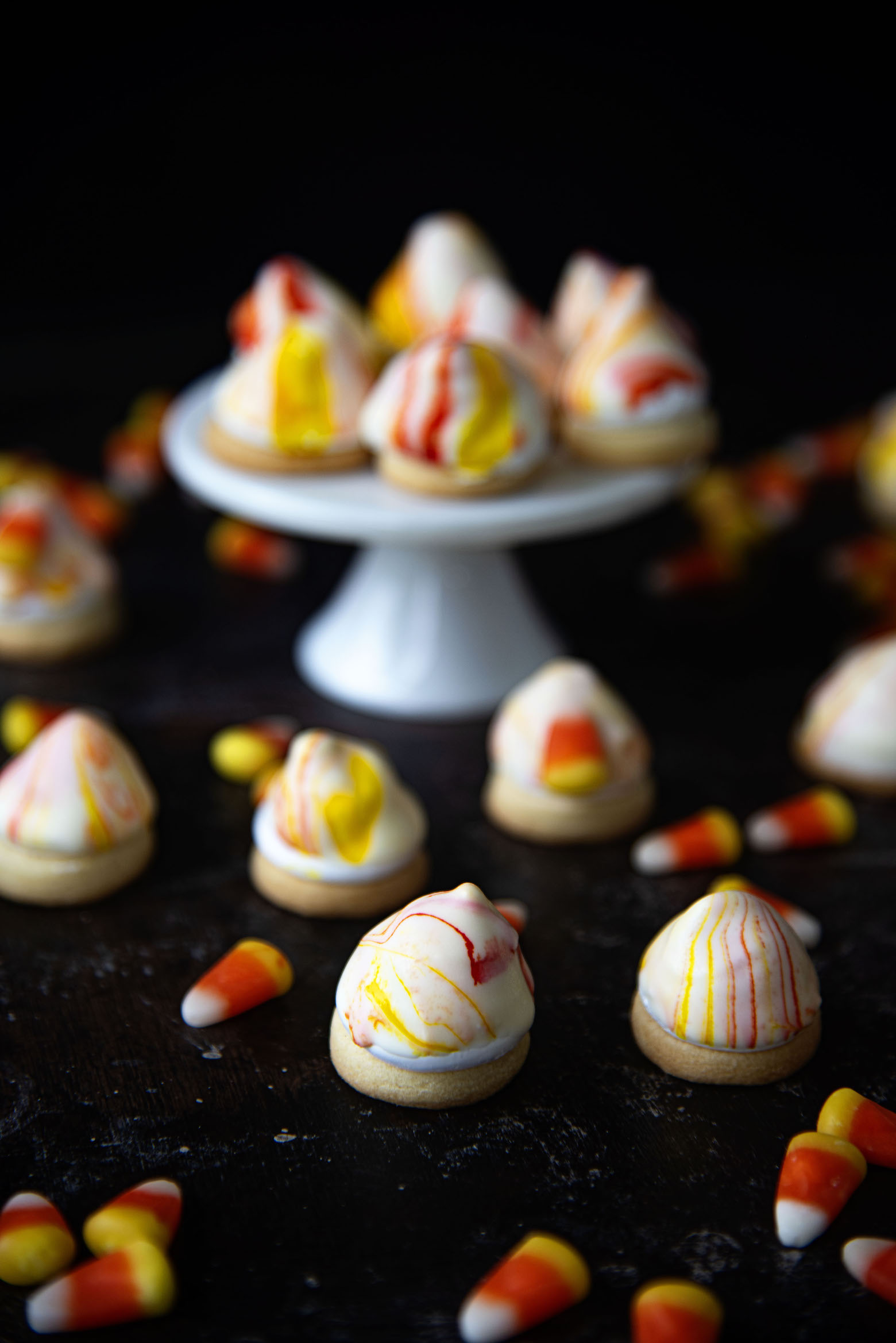 Mini Mallomar Candy Corn Cookies