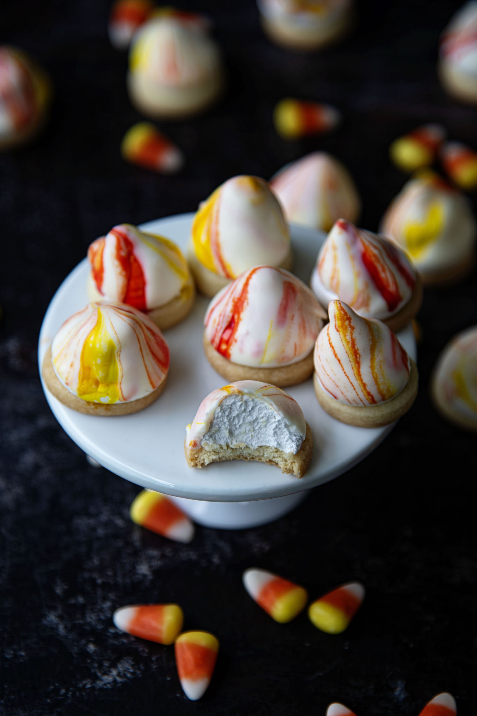 Mini Mallomar Candy Corn Cookies