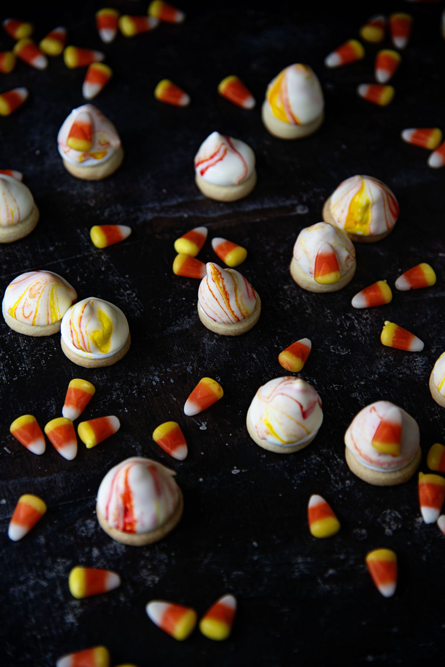 Mini Mallomar Candy Corn Cookies