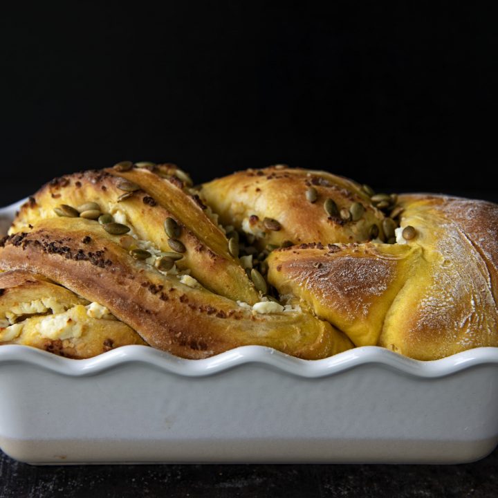 Pumpkin Goat Cheese Brioche Twist