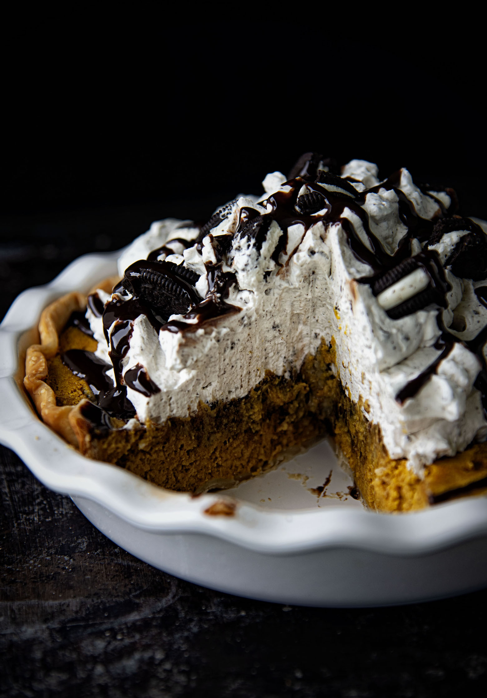 Pumpkin Oreo Cream Cheese Pie 