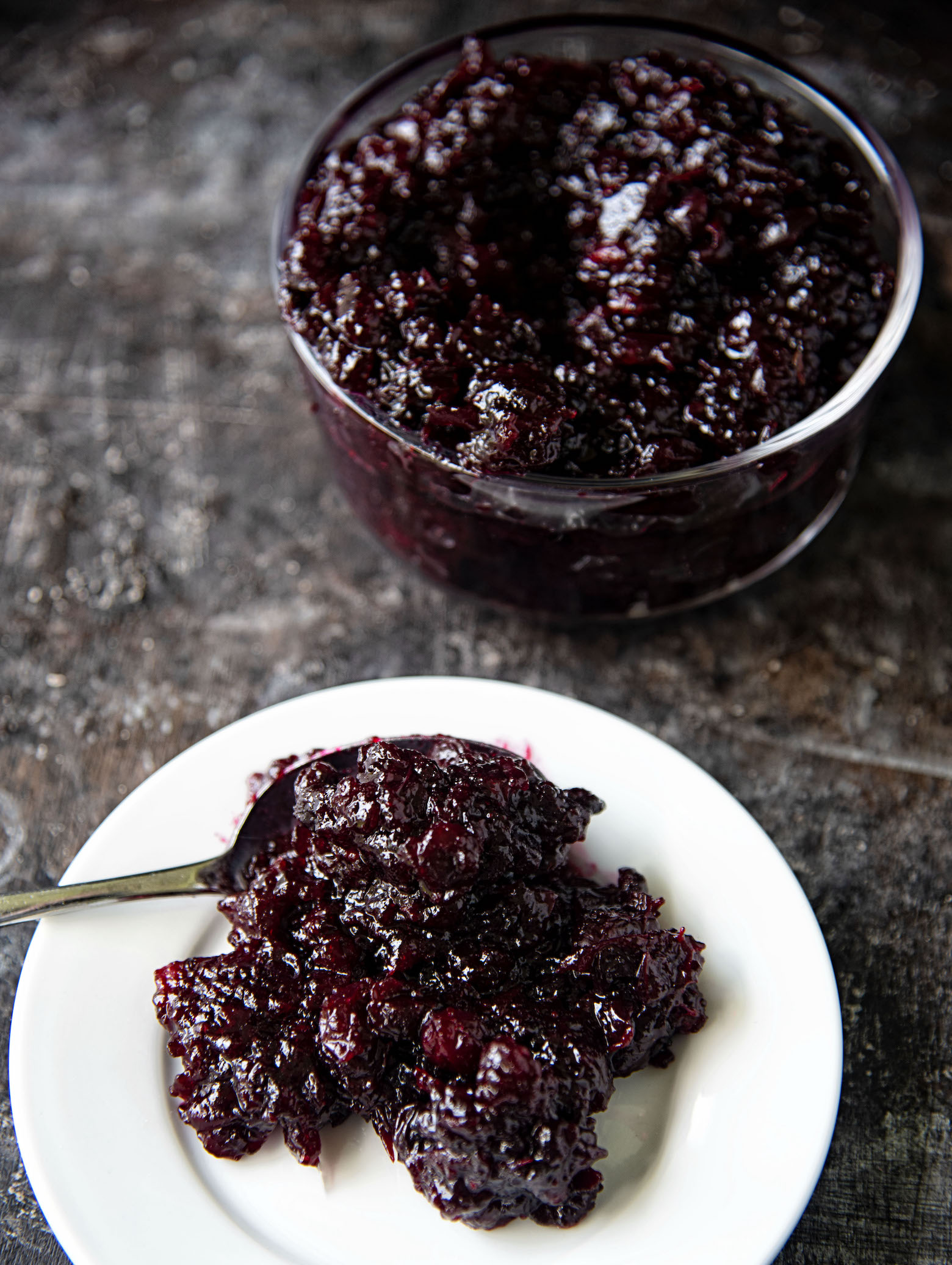 Cranberry Huckleberry Bourbon Sauce