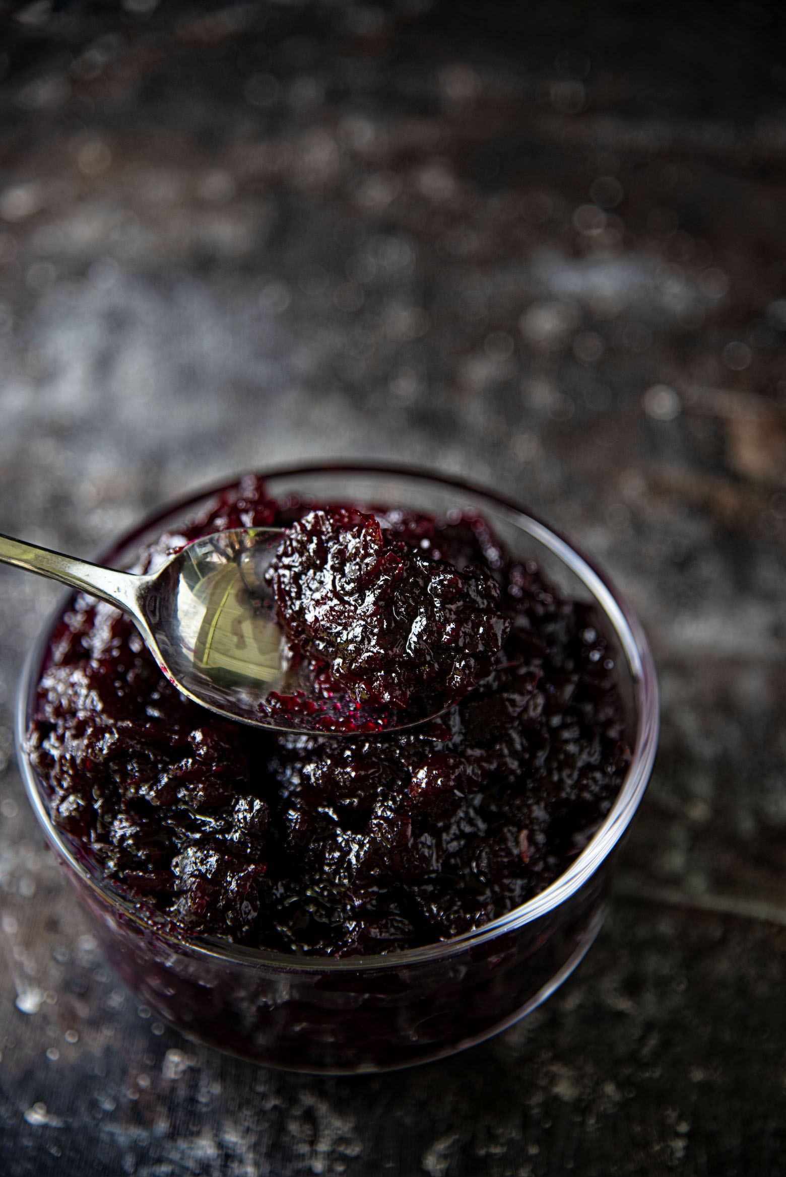 Cranberry Huckleberry Bourbon Sauce