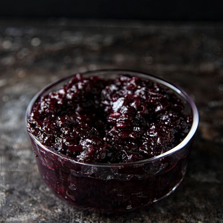 Cranberry Huckleberry Bourbon Sauce