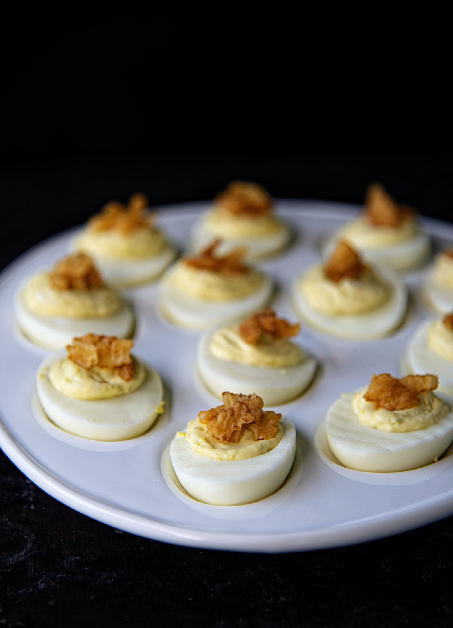  French Onion Dip Deviled Eggs