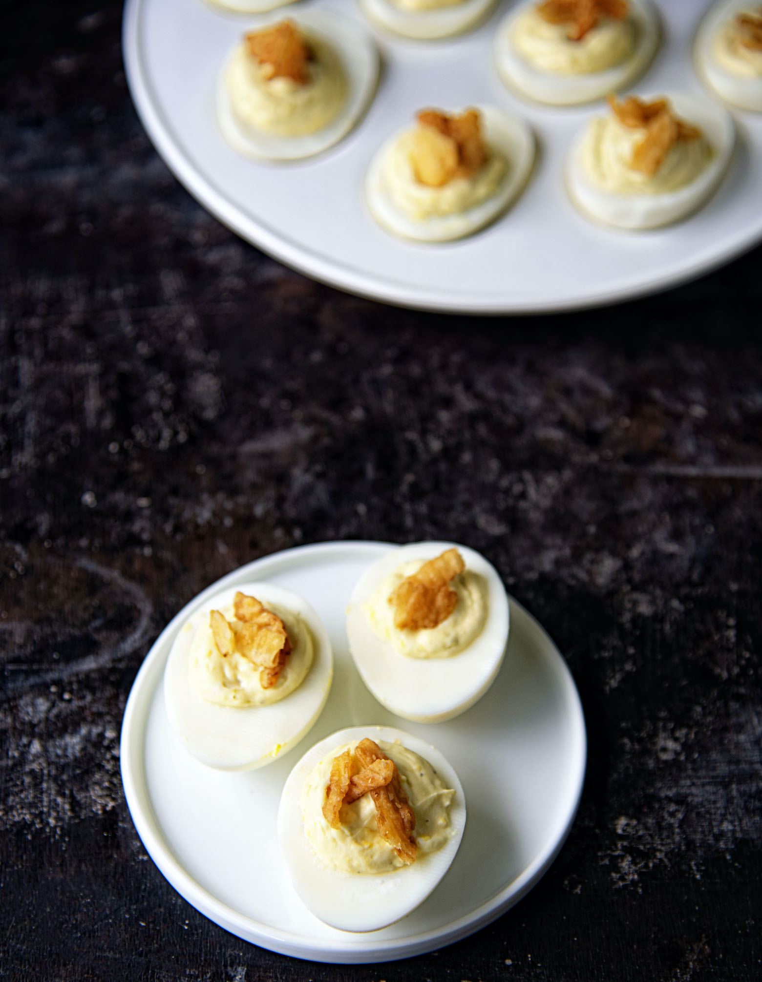  French Onion Dip Deviled Eggs