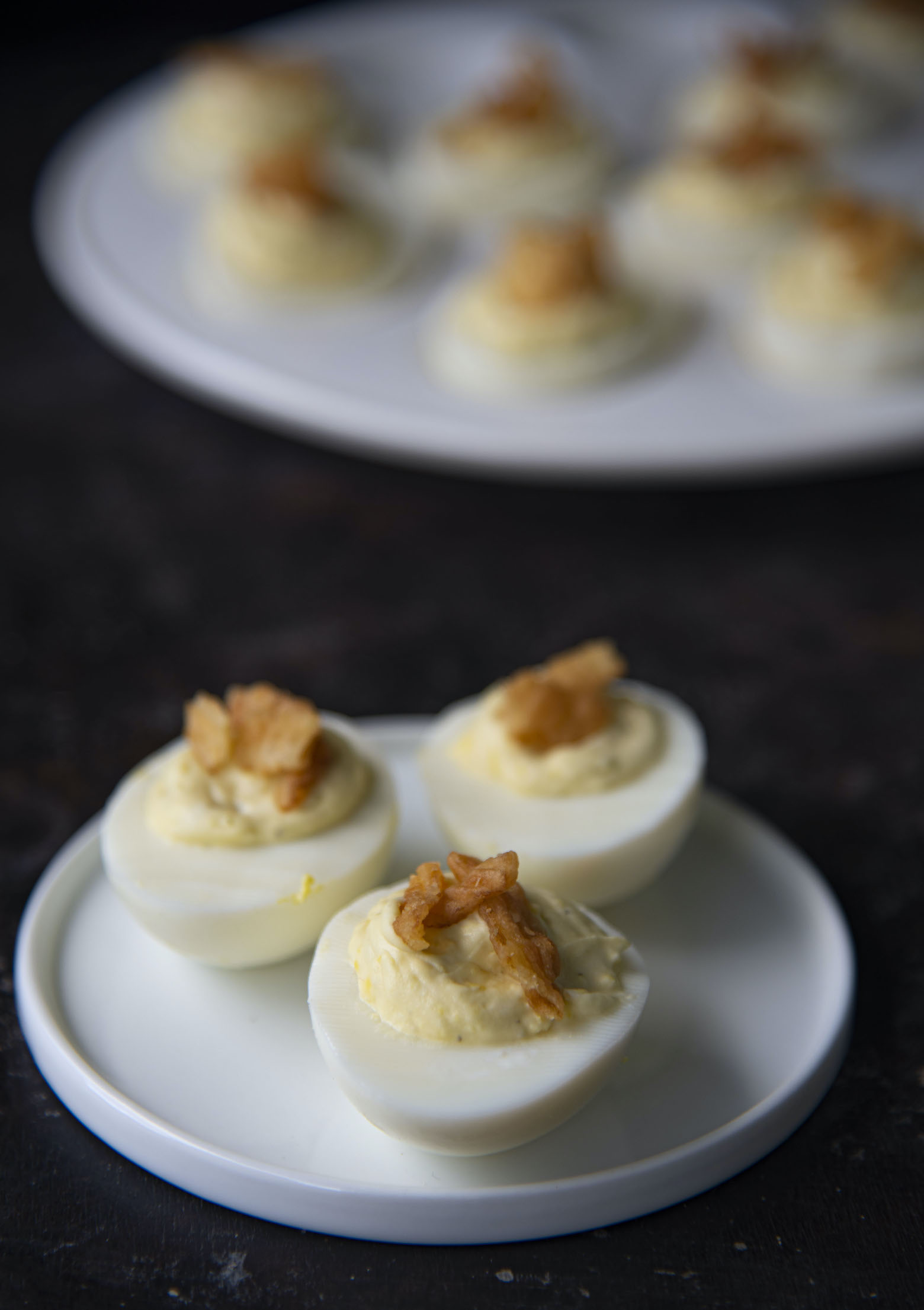  French Onion Dip Deviled Eggs