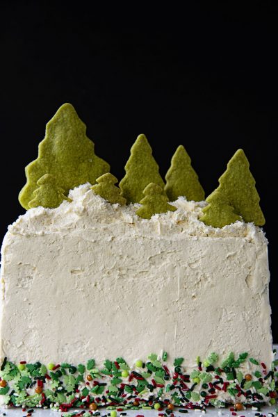 Holly Jolly Vanilla Sprinkle Cake