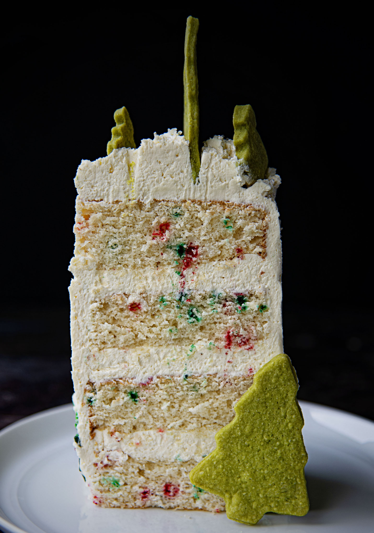 Holly Jolly Vanilla Sprinkle Cake