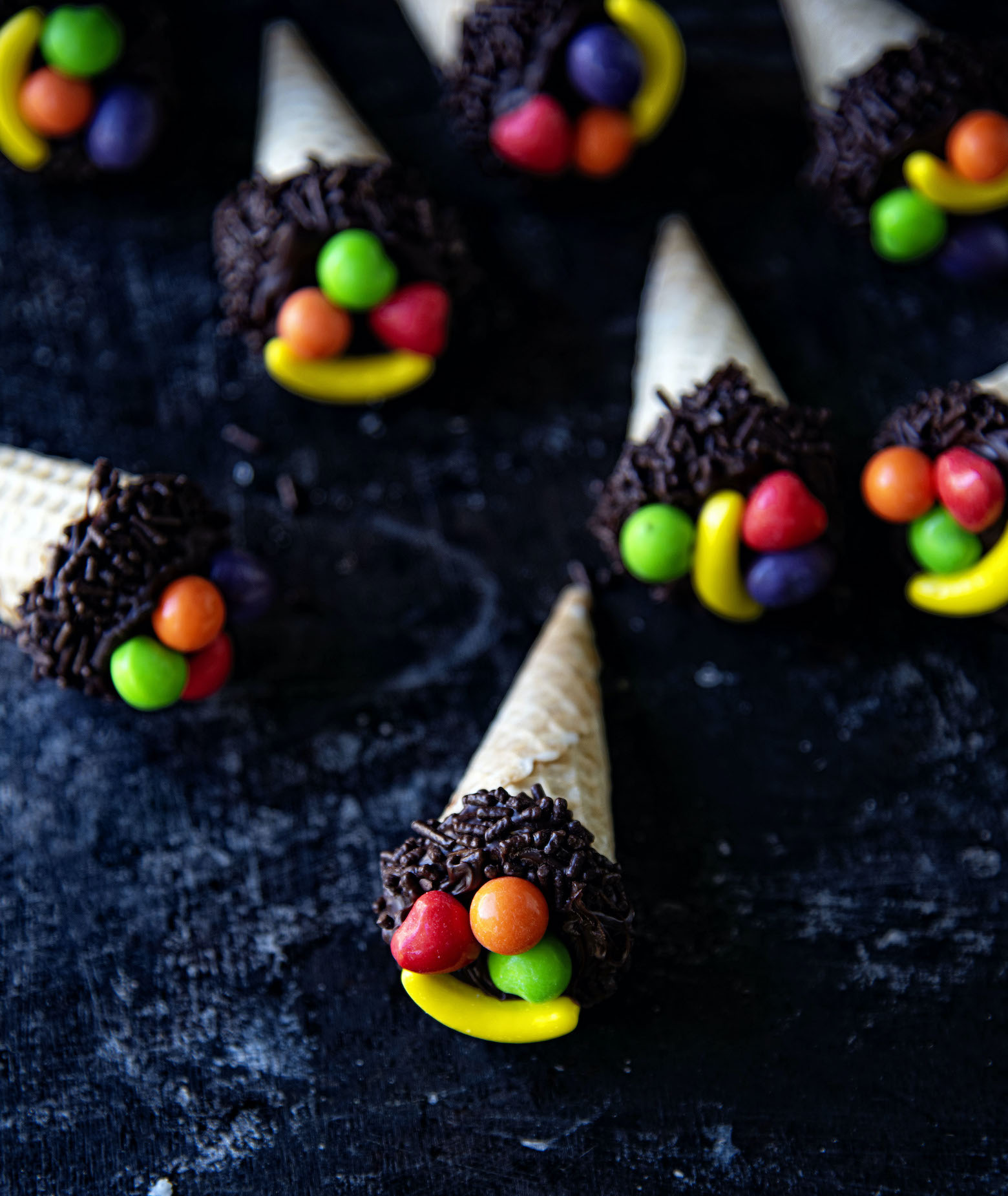 Thanksgiving Cornucopia Cake Pops