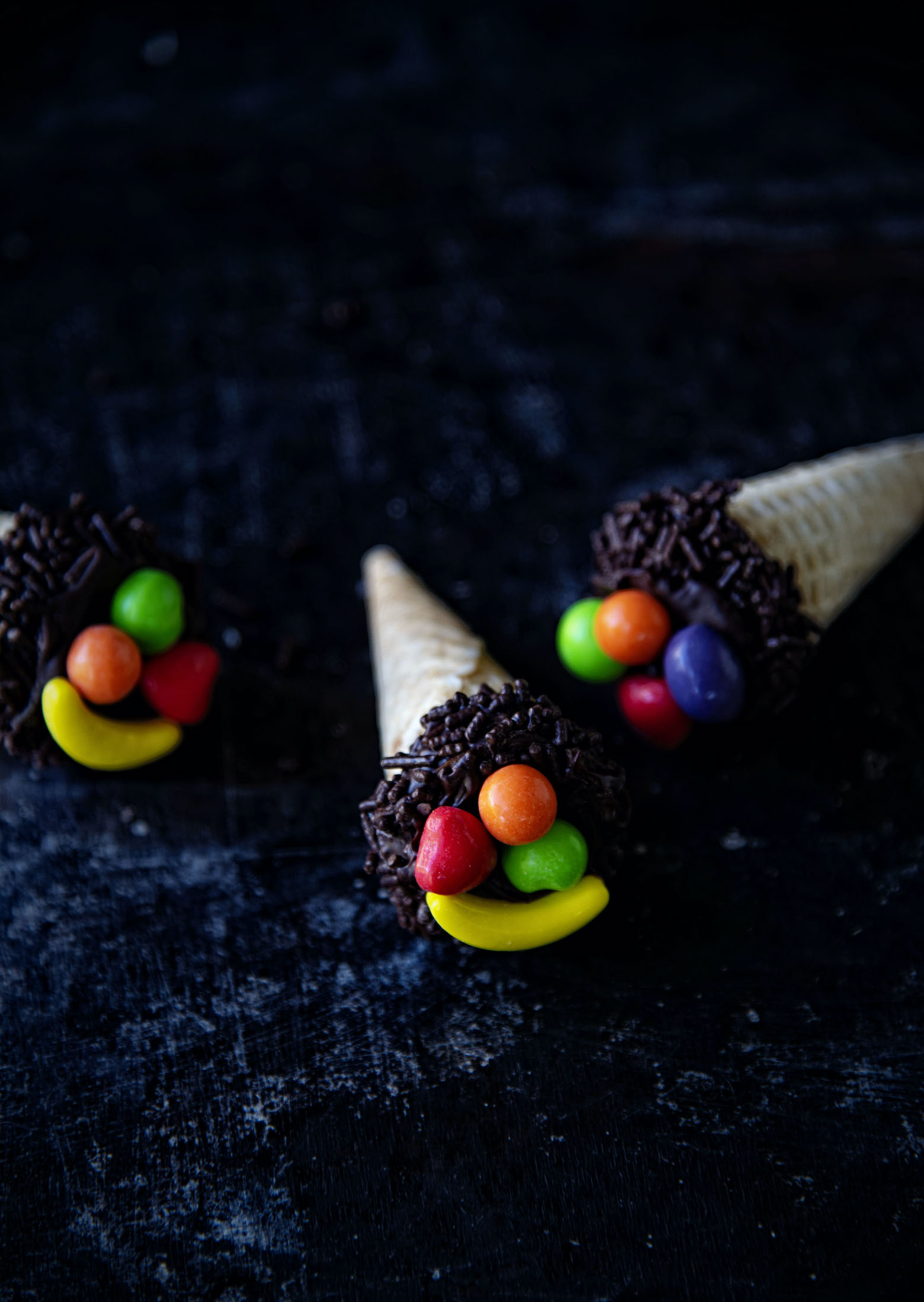 Thanksgiving Cornucopia Cake Pops