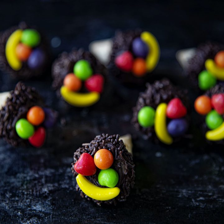 Thanksgiving Cornucopia Cake Pops 