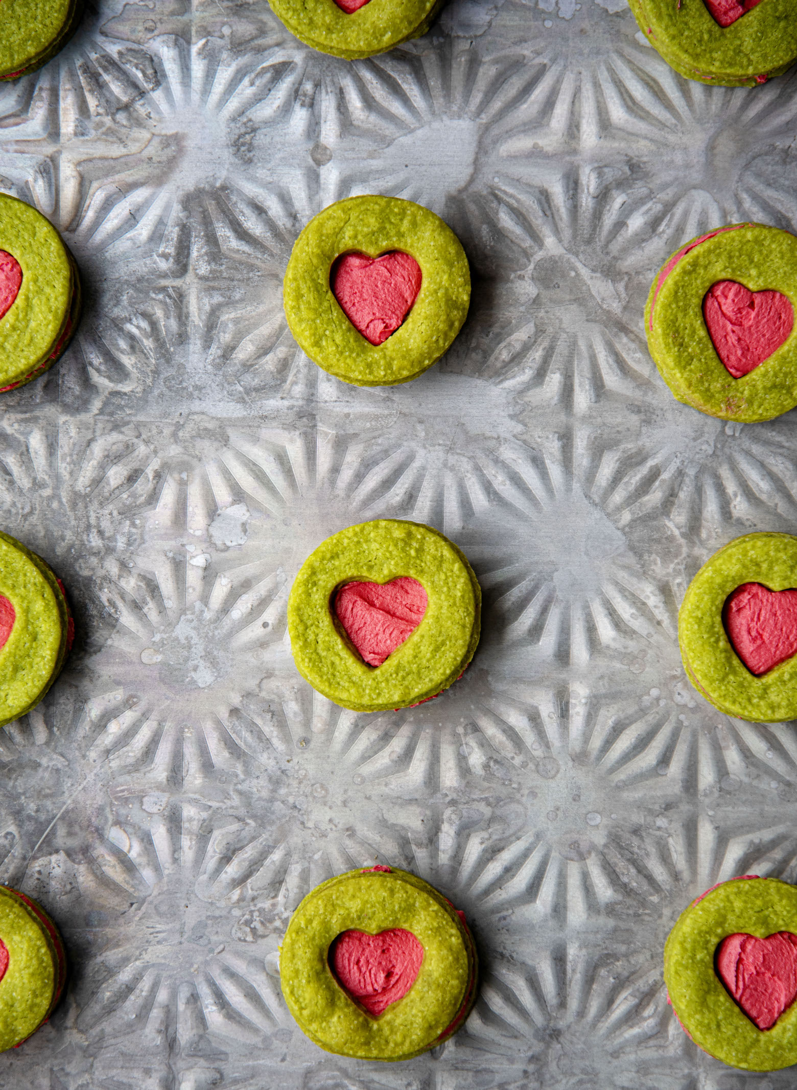 The Grinch Buttercream Sandwich Cookies 