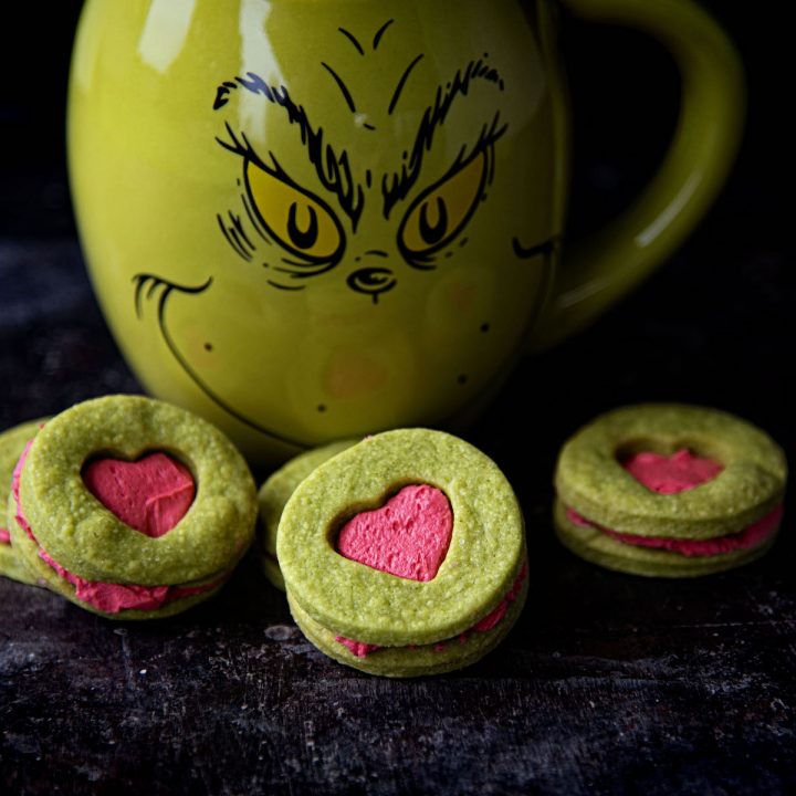 The Grinch Buttercream Sandwich Cookies 