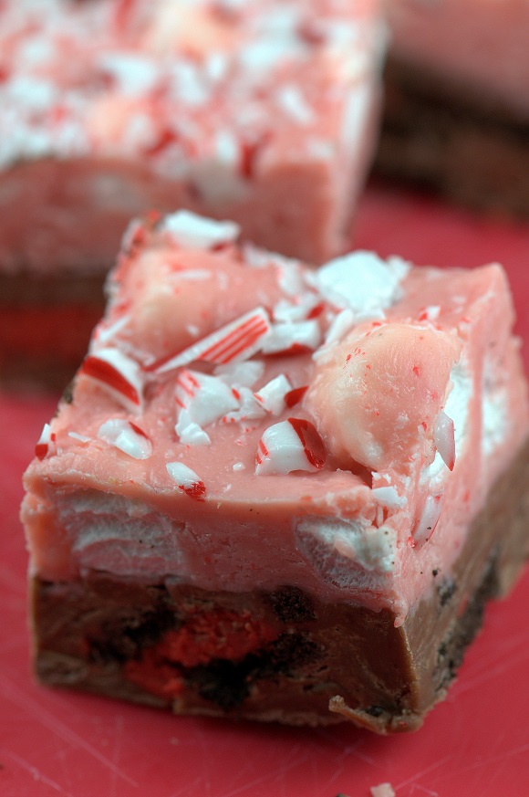 Candy Cane Marshmallow Oreo Milk Chocolate Fudge