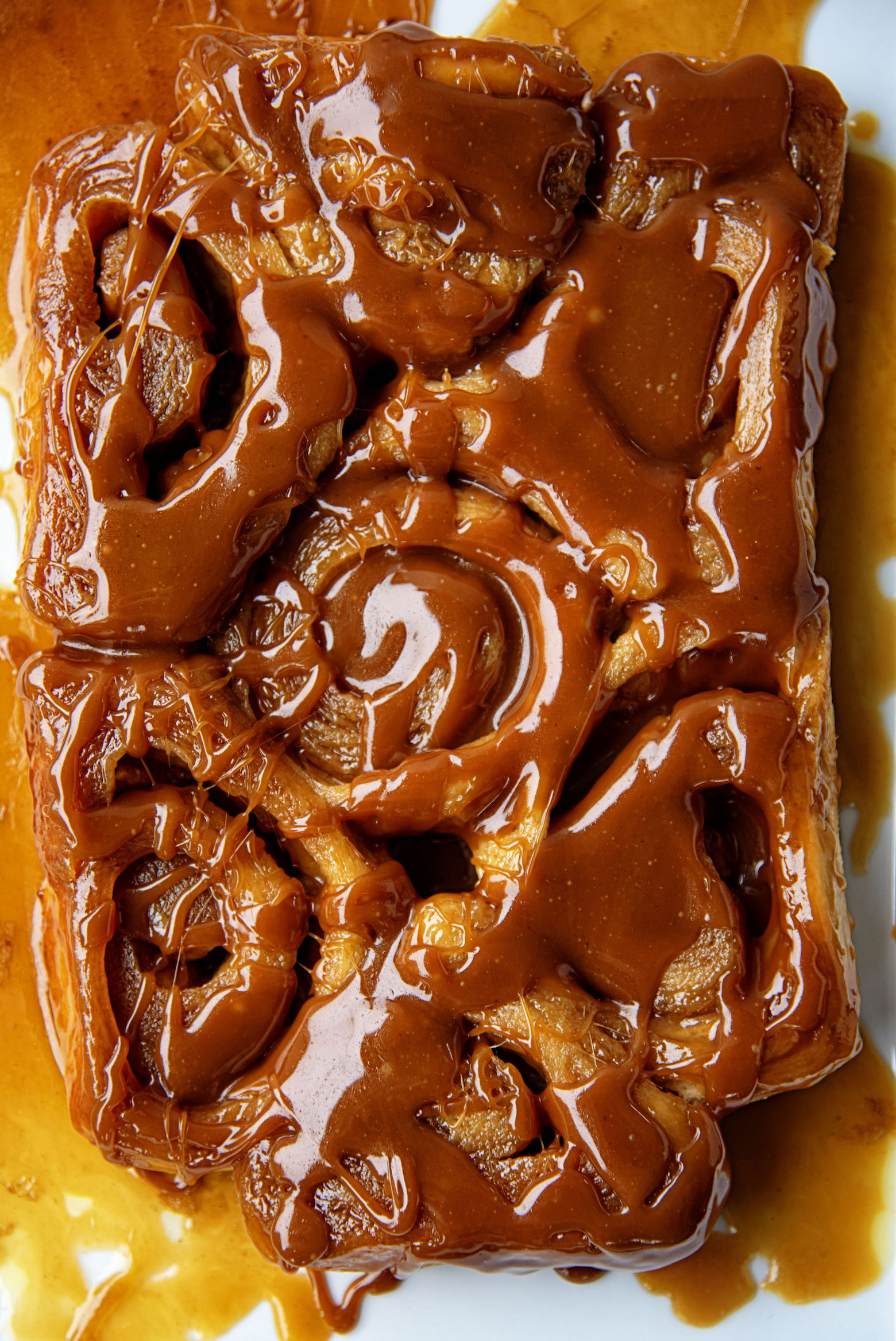 Eggnog Spiced Rum Caramel Sticky Buns