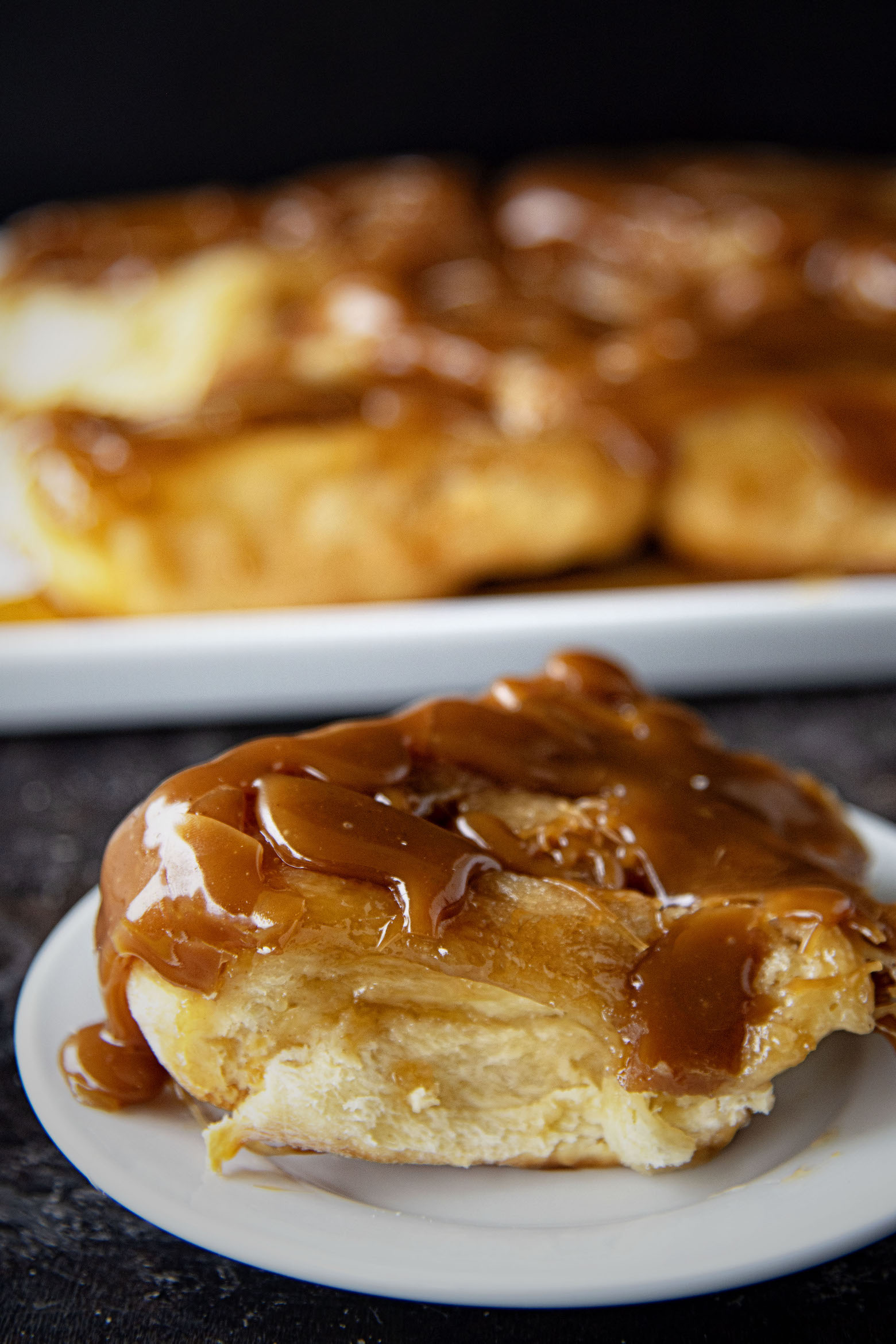 Eggnog Spiced Rum Caramel Sticky Buns