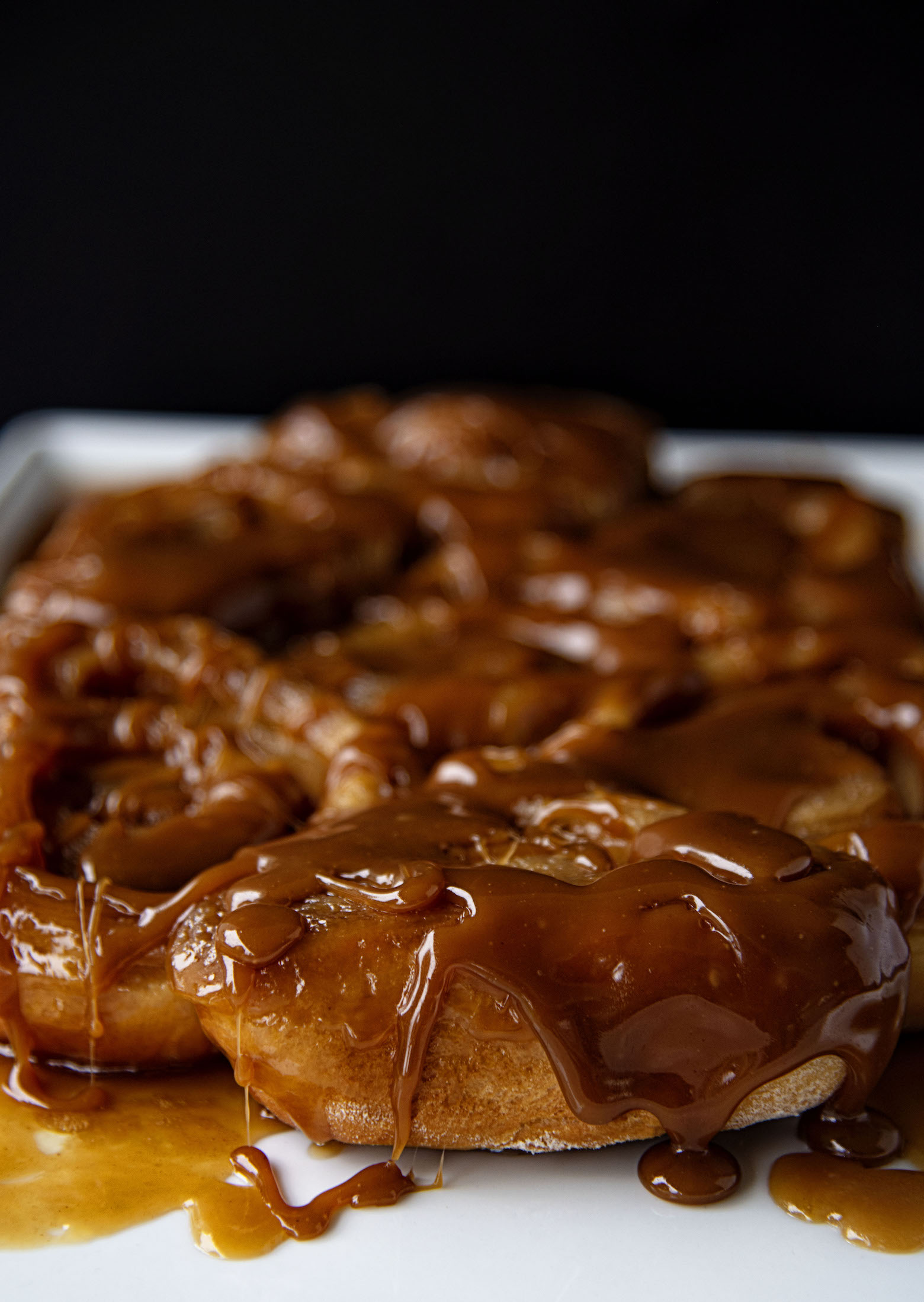 Eggnog Spiced Rum Caramel Sticky Buns