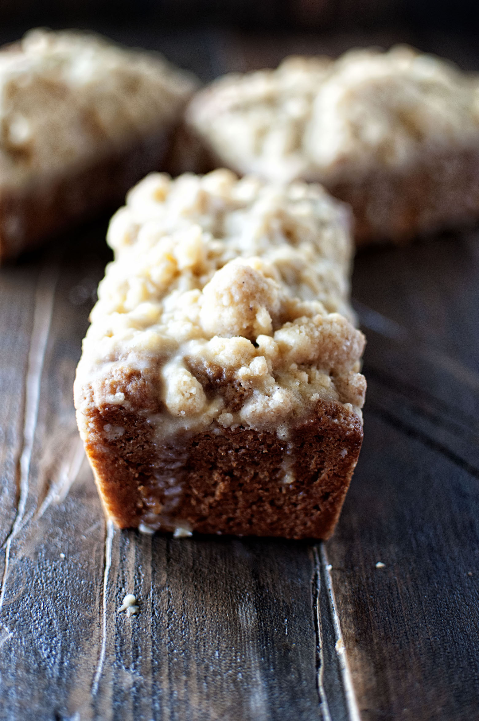 Gingerbread Crumb Cake with Orange Glaze