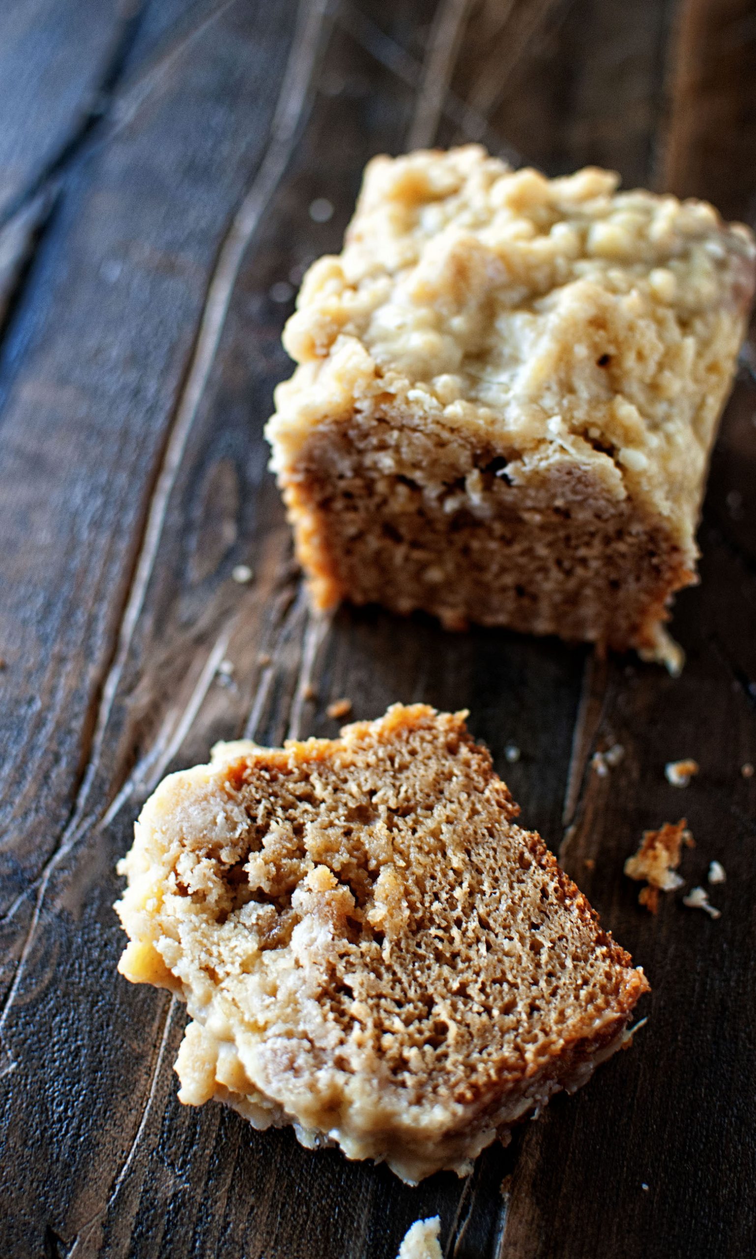 Gingerbread Crumb Cake with Orange Glaze