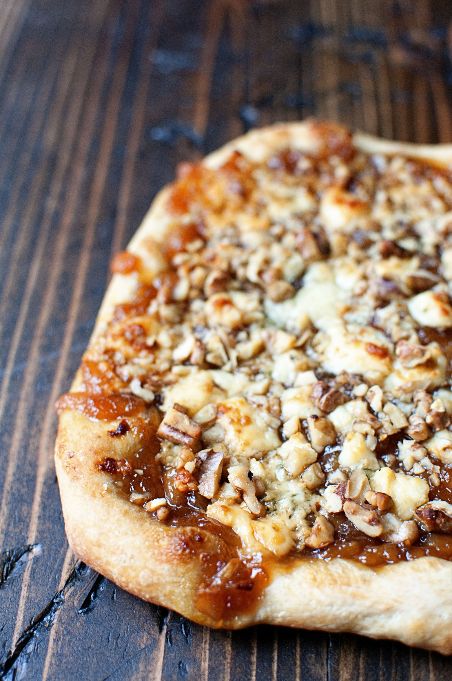 Gorgonzola Walnut and Pear Jam Flatbread