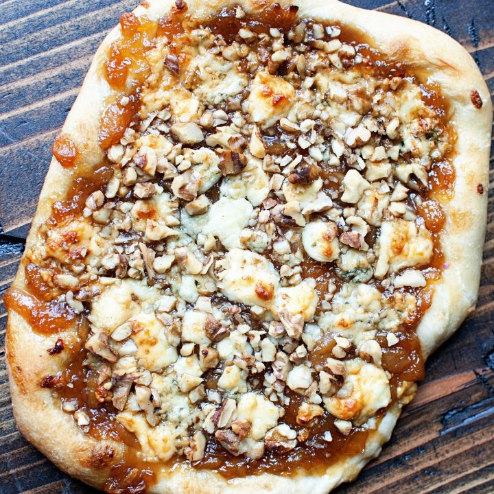 Gorgonzola Walnut and Pear Jam Flatbread