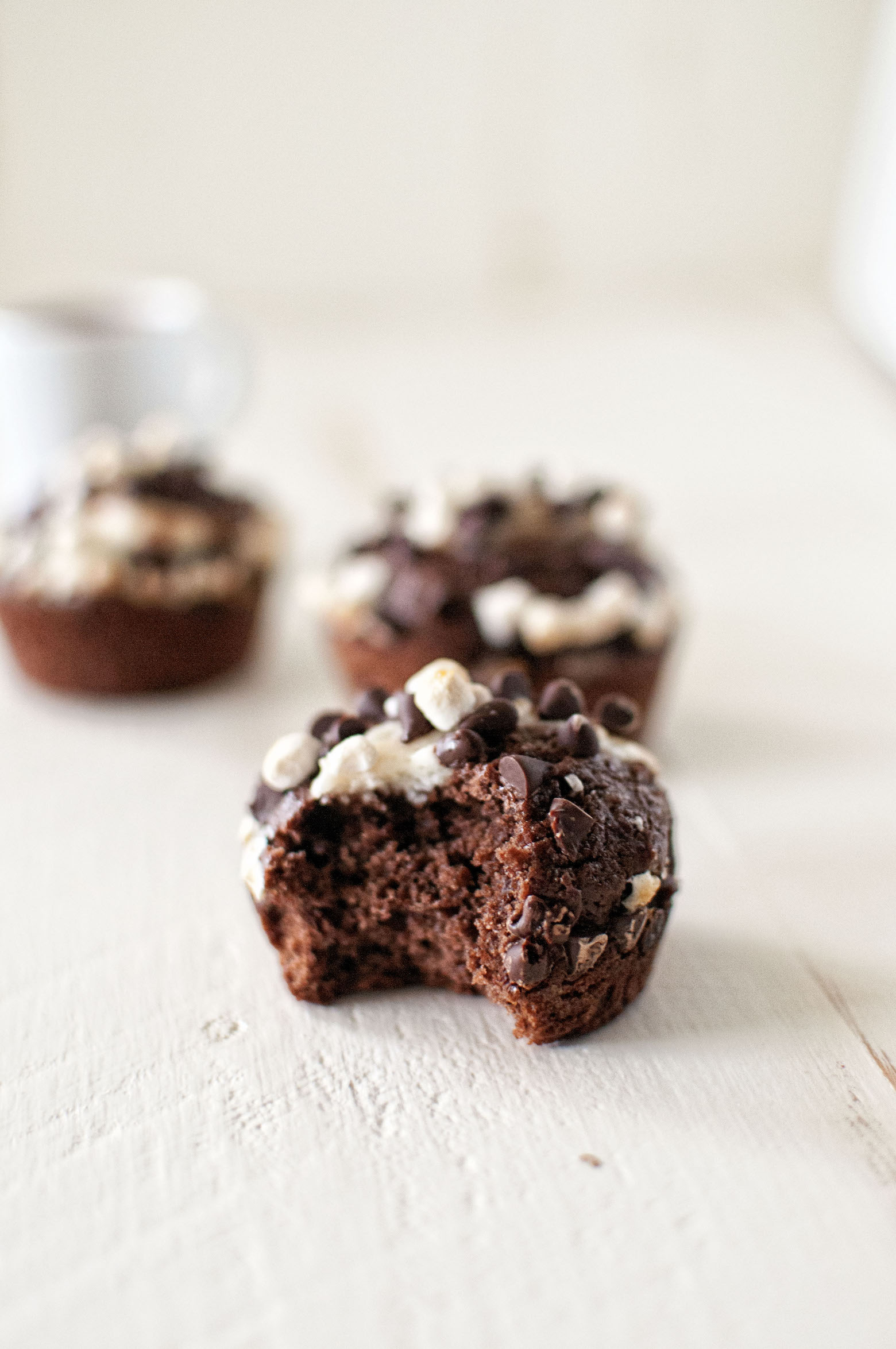 Hot Chocolate Marshmallow Cream Cheese Muffins