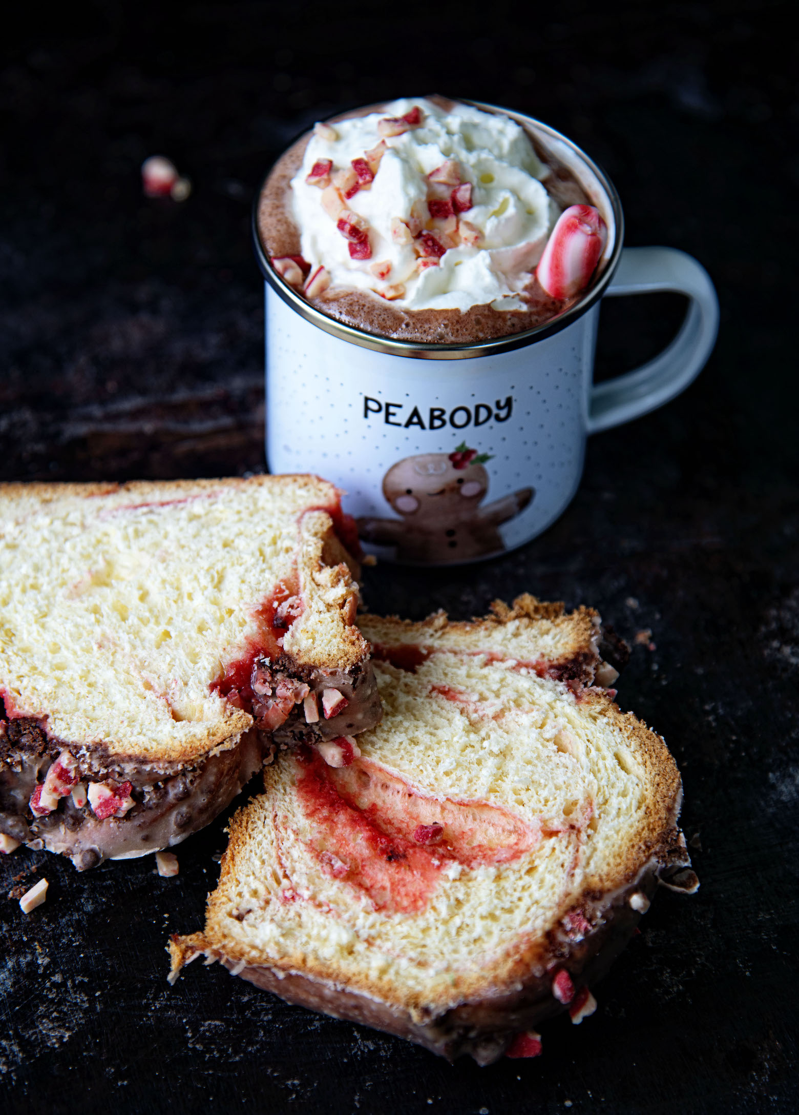 Peppermint Hot Chocolate Babka 