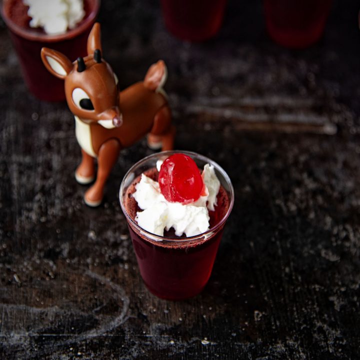 Rudolph Red Nose Jell-O Shots