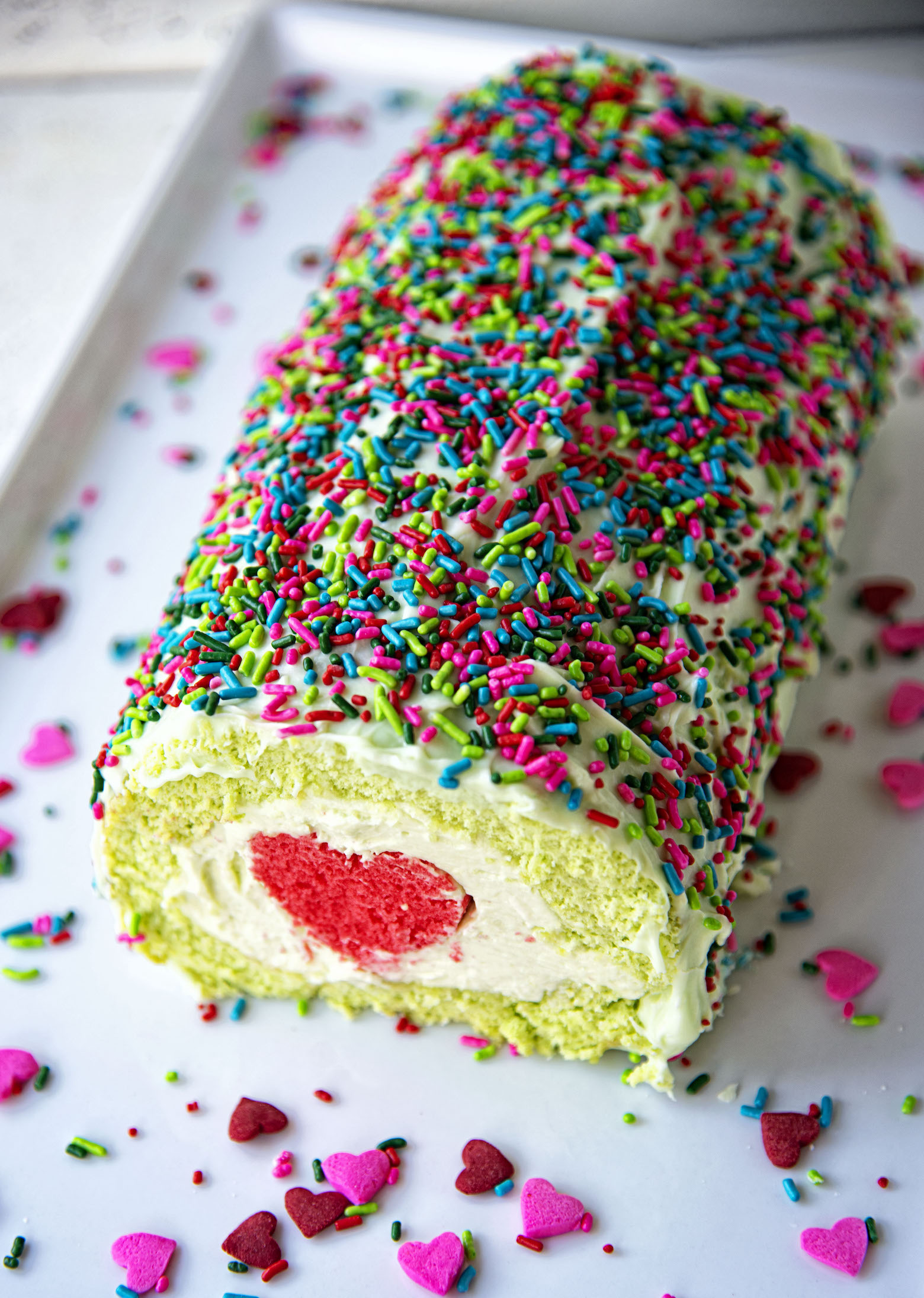 The Grinch Vanilla Cake Roll