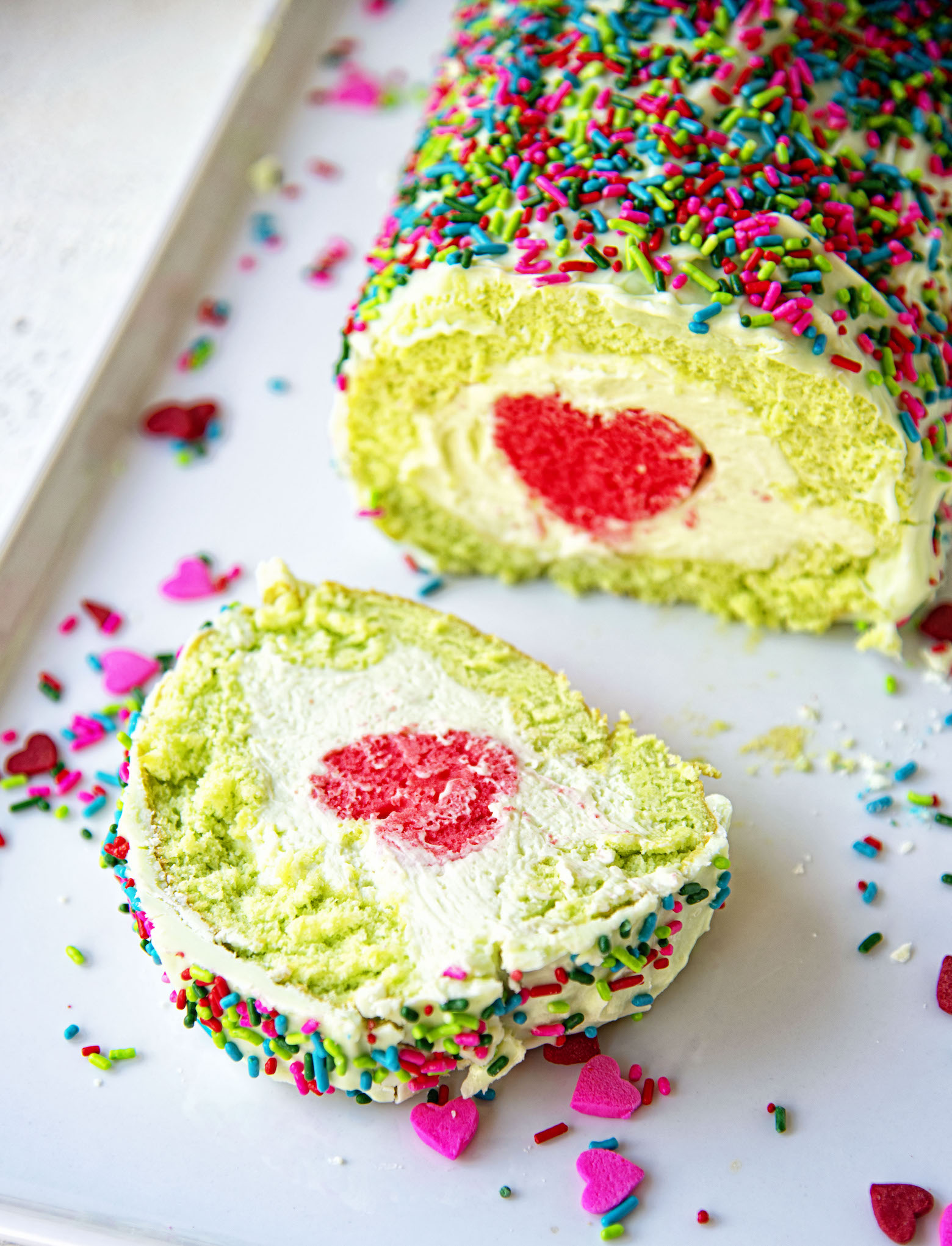 The Grinch Vanilla Cake Roll