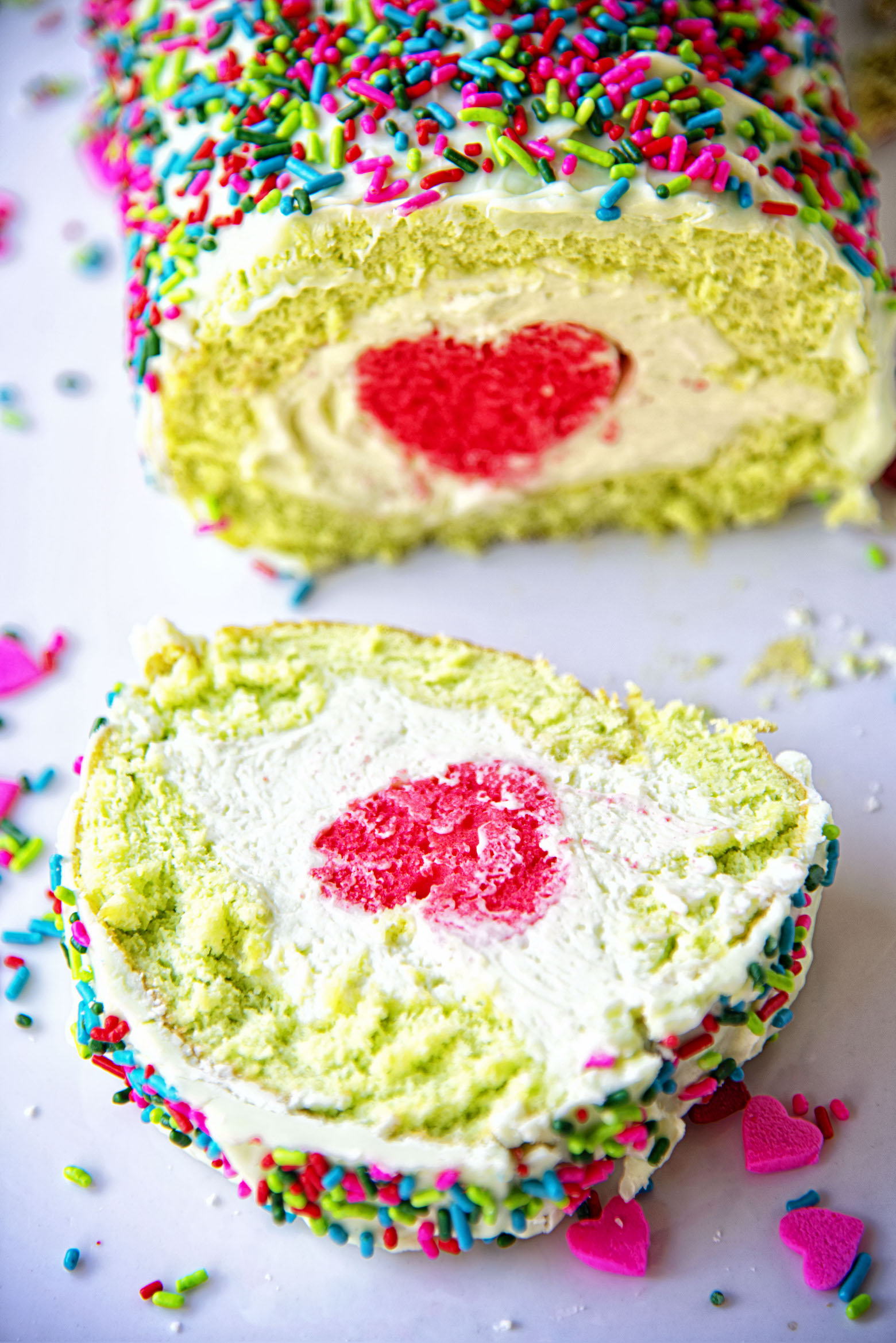 The Grinch Vanilla Cake Roll